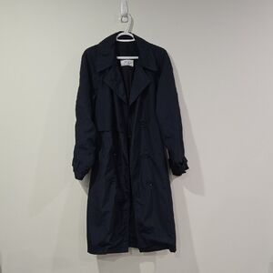 Retro 80's Classic Navy Women's Trench Coat